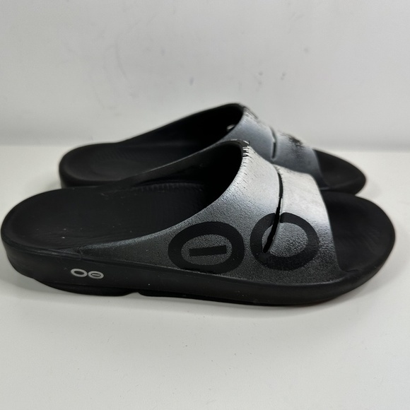 OOFOS Men’s Oofos OOahh Sport Slide Sandal Navy Gray M6-W8. Used Condition - Picture 2 of 14